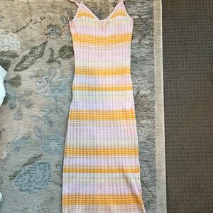 Wilfred Pastel Striped Midi Dress